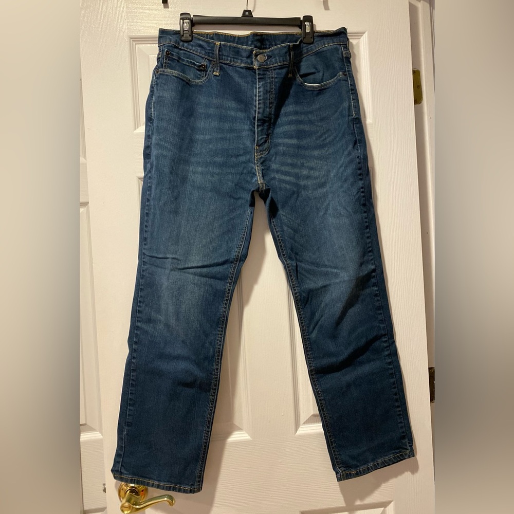 Stylish Dark Blue Men's Straight Jeans